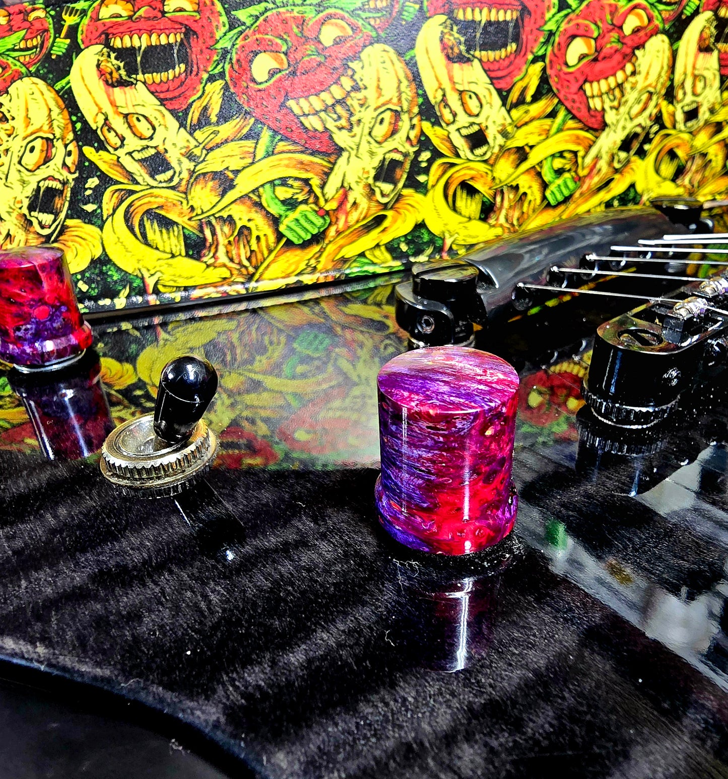 Set of 2 Boxelder Burl Guitar/Bass knobs