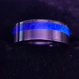 Black Ceramic Offset "Blue-Line" Ring 8mm